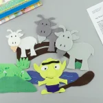 3 Billy goats felt board circle time pieces