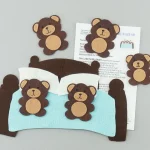 5 Bears felt board circle time pieces