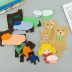 Goldilocks felt board circle time pieces