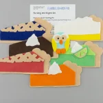 Pie and owl flannel board story time pieces with lyric card